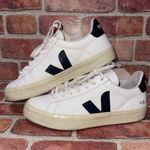 VEJA Pre-Owned Campo Leather Black White Sneakers Size 7 Women Shoes Streetwear Photo 4