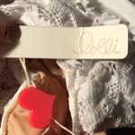 Lolli‎ Lace Bandeau Bikini Top nwt White Size L Photo 5