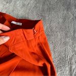 Mango wide leg pants with cover over front orange Sz L Photo 3