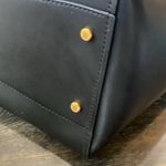 Donna Karan Valley Stream Black Leather Tote with Gold Accents NWT Photo 5