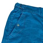 Athleta NWT Size 6 Voyager Short 100% Linen Granite Blue $79 - 586829 Photo 3