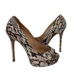 Jimmy Choo Eleaphe Snake Print Leather Heels Size 36.5/6.5 Photo 2