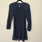 Madewell  Crinkle Georgette Mini Dress in Floral Blue Black Women's Size M Photo 6