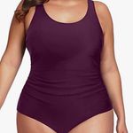One Piece Daci Women Plus Size Swimsuit Backless Tummy Control Ruched Bathing Suit Photo 0