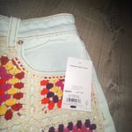SO NWT  Granny Square Crochet Panel Denim Shorts, Size 1/25W Super cute! Photo 4