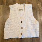 We The Free  Ivory Knit Ava Vest Cream Large Photo 1