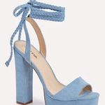 JustFab Blue Platform Heels Photo 0