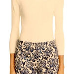 Max Mara  Size M Scoop Neck Tee‎ Shirt Beige Tan Quiet Luxury Old Money Aesthetic Photo 0