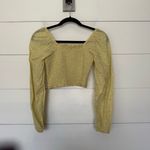 American Eagle  Women’s XS Yellow White Floral Longsleeve Top Photo 3