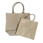 Jute Tan Tote Bag Rafia Set of 2 Beach Picnic Travel Cottagecore Casual Totes‎ Brown Photo 0