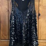 Ali & Kris  black racer back sequins tank top, size S Photo 2