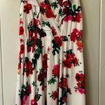 EXPRESS White Pink Floral Flutter Formal Casual Dress Size Large Photo 4