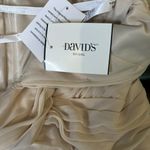 David's Bridal  Celebrate Bridesmaid/Party Dress Champagne Long Mesh Size 6 NWT Photo 11