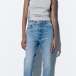 ZARA Classic Mom Fit High Rise Ankle Length Medium Wash Denim Jeans Size 12 Photo 1