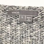 Vince  Womens Large Grey Open Knit Drop Shoulder Crew Neck Sweater Photo 3