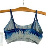 Watercolour Dancewear Hand Painted Blue Silver Sports Bra Top Size S WC219 Photo 2