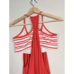 Lululemon  No Limits Tank too‎ Love Red Twin Stripe Size 10 Yoga Athleisure Top Photo 4