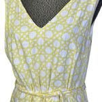 Ann Taylor NEW Yellow/White Rattan Print Tie Waist Sheath Dress Size 10 Photo 5
