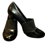 Alex Marie  Black High Heel Pump Elastic Strap Size 8.5 M Photo 0