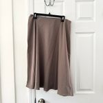 Spanx Beige Nude Satin Back Asymmetry Skirt Classic Neutral Care Free NWT Large Photo 5