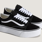 Vans Old Skool Stackform Black Suede Platform Sneaker Shoes Photo 0