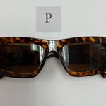 Rectangle 90s Style Sunglasses / Leopard 90s Sunglasses Multi Photo 3