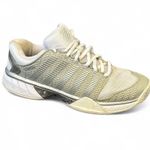 K-Swiss White Silver Athletic Tennis Sneakers Size 8.5 Lace Up Court Shoes Photo 0