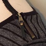 Loft dark grey with thin black stripes bodycon striped dress. Size XS. EUC Photo 2