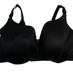 Cacique  Size 46DDD Bra Lightly Lined Balconette Black Underwire Full Coverage Photo 0