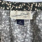 Universal Threads Universal Thread Green Floral Corduroy Vneck Long Sleeve Blouse Size Medium Photo 5