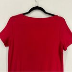 Attention  Short Sleeve Basic Top Round Neck Cotton Women’s Large Red Photo 7