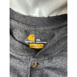 Carhartt Mens Grey Original Fit Henley T-Shirt 2XL Short Sleeve Cotton/Polyester Photo 4