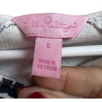 Lilly Pulitzer Lola Hoodie Bright Navy Out of Line Print Small Photo 1