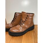 BP Boots Womens Size 8.5 Brown Leather Lace Up Lug Sole Ankle Combat Hiker Photo 2