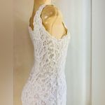 INC women’s dress size 2 white, layered dress with crochet on the top layer. White Photo 1