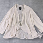 Clara Sun Woo‎ Women's Ruffle Hem Cardigan Shrug 3/4 Sleeve Sz M NWT Size M Photo 0