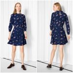& Other Stories & Other Stories Origami Navy Blue Paper Crane Long Sleeve Mini Dress 8 Photo 1
