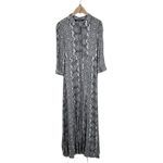ZARA Woman Blogger Favorite Black and White Snakeskin Print Long Dress Size XS Photo 2