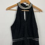 Francescas‎ Black Lace Dress Halter Neck Beaded Embellished Party Cocktail Size M Photo 1