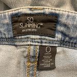 Chico's So Slimming Crop Light Blue Wash Denim Slim Straight Mid Rise Pants Jeans Photo 8