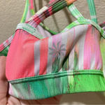 Athleta  Wailea Sports Bra Full Focus Green Print Strappy Swim Top Size XS Photo 9