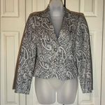 Trina Turk Metallic Silver Single Breasted Crop Blazer 4 Photo 1