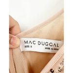 Mac Duggal  93566 Peach Embellished V-Neck Sleeveless Column Gown Size 2 NWT Photo 6