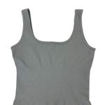 Womens Gray Bodysuit‎ Small Stretch Snap Closure Minimalist Y2K Streetwear Photo 1