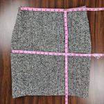 Vintage Laundry By Shelli Segal Leather Wool Pencil Skirt Black Herringbone 6 Photo 9