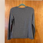 Lafayette 148  New York Gray Grey Silver Sequin Long Sleeve T-Shirt Size Small Photo 8