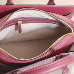 Michael Kors Laila Satchel Bag Small Mulberry MK Logo Print Adjustable Strap Photo 14