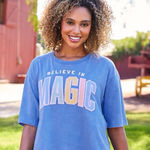 Disney Parks 'Believe in Magic' Women's Tee Size 1X Photo 0