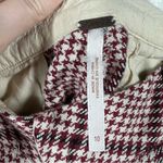 Free People Red White Houndstooth High Rise Pleated Shorts Photo 4