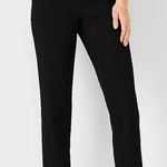 Ann Taylor Black Straight Leg Mid Rise Business Casual Pants, size 10 Photo 0